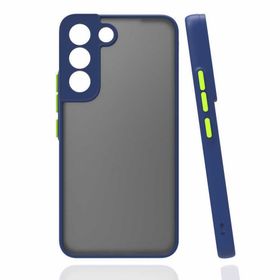 Gpack Samsung Galaxy S22 Hux Kamera Korumalı Silikon Lacivert Kılıf