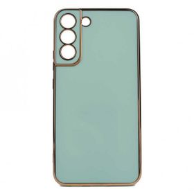 Gpack Samsung Galaxy S22 Plus Bark Parlak Silikon Renkli Kenarları Rose Bronz Kılıf