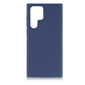 Gpack Samsung Galaxy S22 Ultra Kılıf Korumalı Premier Mat Silikon Full Ekran Koruyucu Lacivert Kılıf