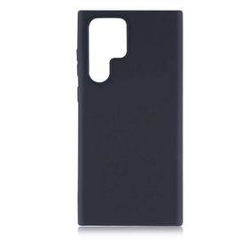 Gpack Samsung Galaxy S22 Ultra Korumalı Premier Mat Silikon Full Ekran Koruyucu Siyah Kılıf