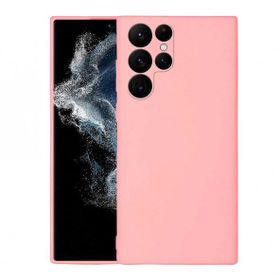 Gpack Samsung Galaxy S22 Ultra Mara Lansman Silikon Mat Soft Korumalı Pembe Kılıf