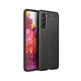 Gpack Samsung Galaxy S22 Ultra Niss Silikon Deri Görünümlü Full Ekran Koruyucu Lacivert Kılıf