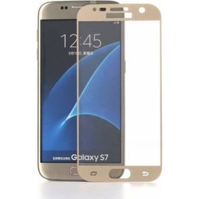 Gpack Samsung Galaxy S7 Renkli Full Kapatan Cam Gold Ekran Koruyucu