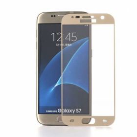 Gpack Samsung Galaxy S7 Renkli Full Kapatan Cam Gold Ekran Koruyucu
