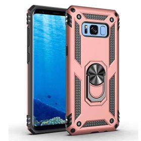 Gpack Samsung Galaxy S8 Çift Katmanlı Tank Yüzüklü Mıknatıslı Vega Kapak Kırmızı Cep Telefonu Kılıf