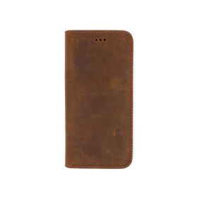 Gpack Samsung Galaxy S8 Hakiki Deri Cüzdan Gizli Mıktanıslı Kahverengi Kılıf