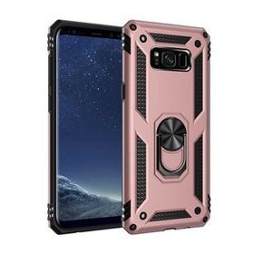 Gpack Samsung Galaxy S8 Plus Çift Katmanlı Tank Yüzüklü Mıknatıslı Vega Kapak Kırmızı Cep Telefonu Kılıf