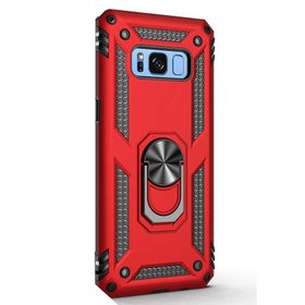Gpack Samsung Galaxy S8 Vega Standlı Yüzüklü Mıknatıslı Kırmızı Kılıf