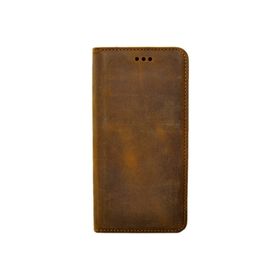 Gpack Samsung Galaxy S9 Hakiki Deri Cüzdan Gizli Mıktanıslı Kahverengi Kılıf