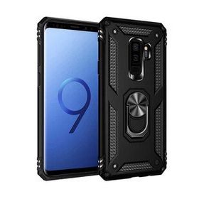 Gpack Samsung Galaxy S9 Plus Çift Katmanlı Tank Yüzüklü Mıknatıslı Vega Kapak Kırmızı Cep Telefonu Kılıf
