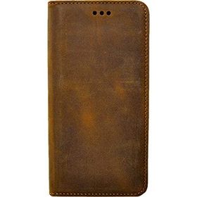 Gpack Samsung Galaxy S9 Plus Hakiki Deri Cüzdan Gizli Mıktanıslı Kahverengi Kılıf
