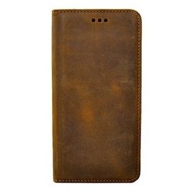 Gpack Samsung Galaxy S9 Plus Hakiki Deri Cüzdan Gizli Mıktanıslı Kahverengi Kılıf