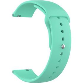 Gpack Samsung Galaxy Watch 3 41 mm Mat Düz Renkli Silikon Turkuaz Kordon