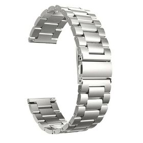 Gpack Samsung Galaxy Watch 3 41 mm Metal Sıralı Kordon Gümüş Kordon