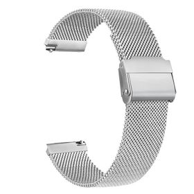 Gpack Samsung Galaxy Watch 3 45 mm Çıtçıtlı Hasır Metal Örgülü KRD 45 Gümüş Kordon