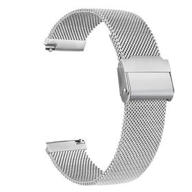 Gpack Samsung Galaxy Watch 3 45 mm Çıtçıtlı Hasır Metal Örgülü KRD 45 Gümüş Kordon