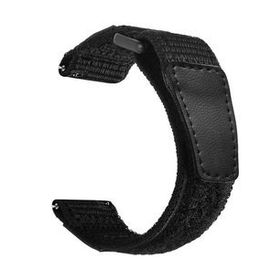 Gpack Samsung Galaxy Watch 3 45 mm Kumaş Naylon Cırtcırtlı ZR Siyah Kordon