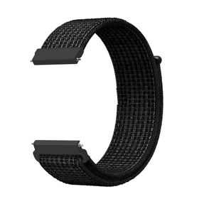 Gpack Samsung Galaxy Watch 3 45 mm Kumaş Naylon Cırtcırtlı ZR Siyah Kordon
