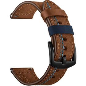 Gpack Samsung Galaxy Watch 4 40 mm Nubuk Deri Görünüm Dikişli KRD 19 Kahverengi Kordon