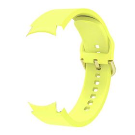Gpack Samsung Galaxy Watch 4 Classic 42 mm Model Uyumlu Kancalı Silikon KRD 50 Sarı Kordon