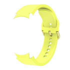 Gpack Samsung Galaxy Watch 4 Classic 42 mm Model Uyumlu Kancalı Silikon KRD 50 Sarı Kordon