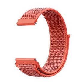 Gpack Samsung Galaxy Watch 42 mm 20 mm Kumaş Naylon Cırtcırtlı ZR Siyah Kordon