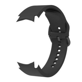 Gpack Samsung Galaxy Watch 5 44 mm Model Uyumlu Kancalı Silikon KRD 50 Siyah Kordon