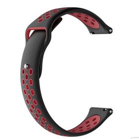 Gpack Samsung Galaxy Watch Active 2 40 mm Delikli Çift Renk Silikon Kırmızı Kordon