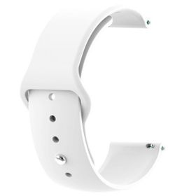 Gpack Samsung Galaxy Watch Active 2 44 mm Düz Renkli Silikon Kırmızı Kordon