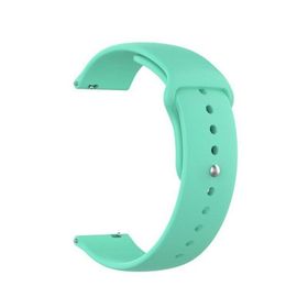 Gpack Samsung Galaxy Watch Active 2 44 mm Mat Düz Renkli Silikon Turkuaz Kordon