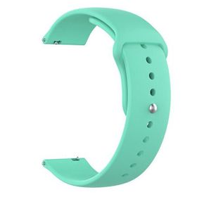 Gpack Samsung Galaxy Watch Active 2 44 mm Mat Düz Renkli Silikon Turkuaz Kordon