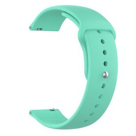 Gpack Samsung Galaxy Watch Active 2 44 mm Mat Düz Renkli Silikon Turkuaz Kordon