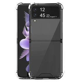 Gpack Samsung Galaxy Z Flip 3 Antishock Korumalı Silikon Şeffaf Kılıf