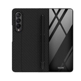 Gpack Samsung Galaxy Z Fold 3 Kalemlik Bölmeli Droga Pakette Kalem Çıkmaz Siyah Kılıf