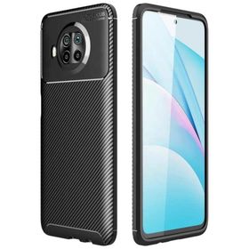 Gpack Siyah Xiaomi Mi 10T Lite Negro Karbon Silikon+Full Nano Ekran Korumalı Cep Telefon Kılıfı