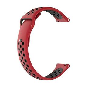 Gpack Spovan Watch 4 Pro Delikli Çift Renk Silikon Kırmızı Kordon