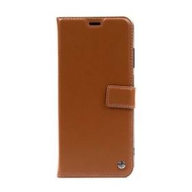 Gpack Tecno Camon 18 Kar Delüx Cüzdan Kartvizitli Standlı Kopçalı Kahverengi Kılıf