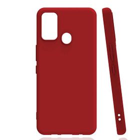 Gpack Tecno Spark 7 Renkli Korumalı Premier Mat Silikon Kırmızı Kılıf