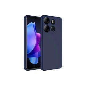 Gpack Tecno Spark Go 2023 Mara Lansman Silikon Mat Soft İçi Süet Lacivert Kılıf