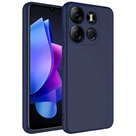 Gpack Tecno Spark Go 2023 Mara Lansman Silikon Mat Soft İçi Süet Lacivert Kılıf