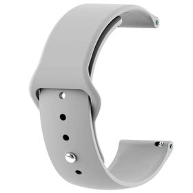 Gpack TicWatch C2 Mat Düz Renkli Silikon Gri Kordon