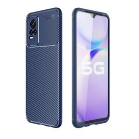 Gpack Vivo V21E Negro Karbon Görünüm Dizayn Silikon Kahverengi Kılıf
