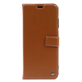 Gpack Vivo Y15S Kar Delüx Cüzdan Kartvizitli Standlı Kopçalı Kahverengi Kılıf