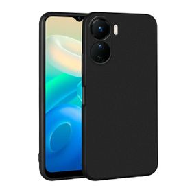 Gpack Vivo Y16 Renkli Lüks Korumalı Premier Mat Silikon Siyah Kılıf