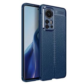 Gpack Xiaomi 12 Pro Niss Silikon Deri Görünümlü Kamera Korumalı Lacivert Kılıf