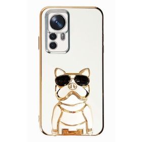 Gpack Xiaomi 12T Kamera Korumalı Köpek Desenli Standlı Silikon Kılıf