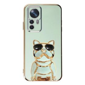 Gpack Xiaomi 12T Kamera Korumalı Köpek Desenli Standlı Silikon Kılıf