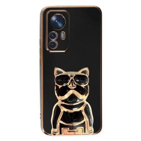 Gpack Xiaomi 12T Kamera Korumalı Köpek Desenli Standlı Silikon Kılıf