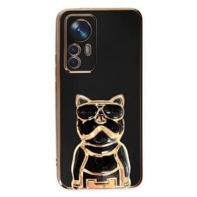 Gpack Xiaomi 12T Kamera Korumalı Köpek Desenli Standlı Silikon Kılıf