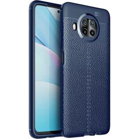 Gpack Xiaomi Mi 10T Lite Niss Silikon Deri Görünümlü Lacivert Kılıf